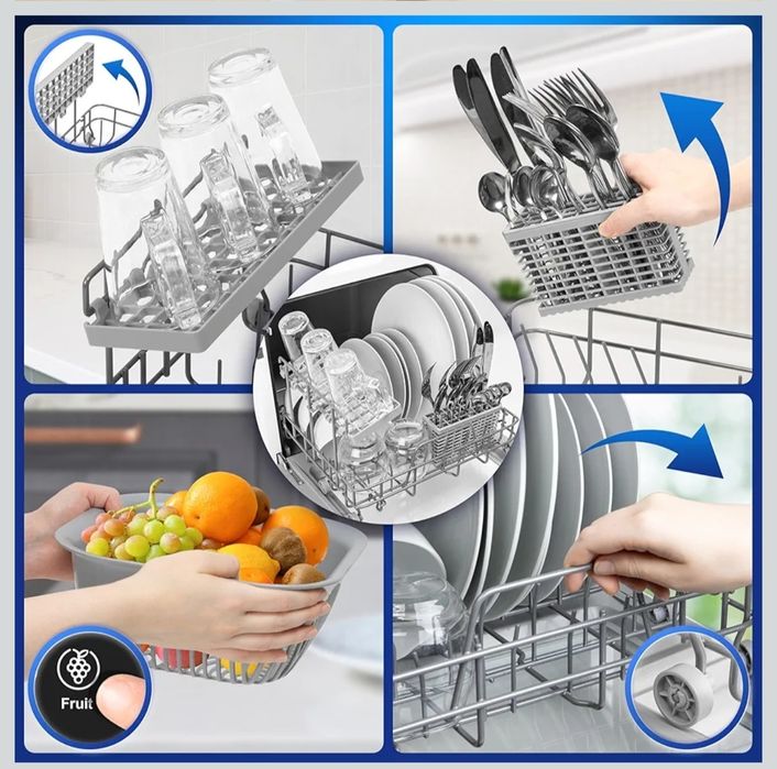 Duronic DW5 BK Съдомиялна, с 6 програми. Компактен дизайн.