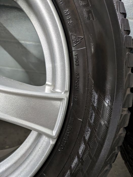 Jante roti Borbet 5x112 R16 + anvelope iarna 205 55 R16