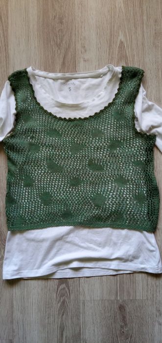 Дамска блуза и потник ръчно изработена