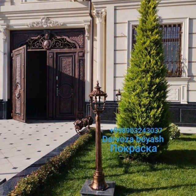 Покраска ворот и решеток Дарвоза бояш Darvoza boyash