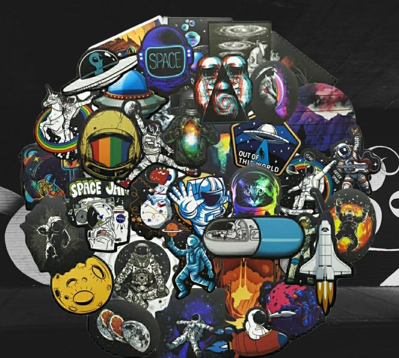 Наклейки стикеры космос