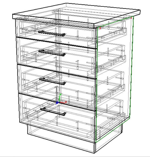 Тумба с щиками, 600 для кухни. Создам проект с присадкой.