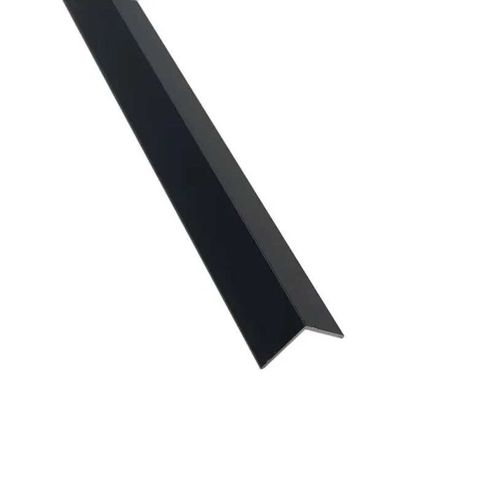 Уголок 1×1 см, алюминиевый, чёрный, матовый