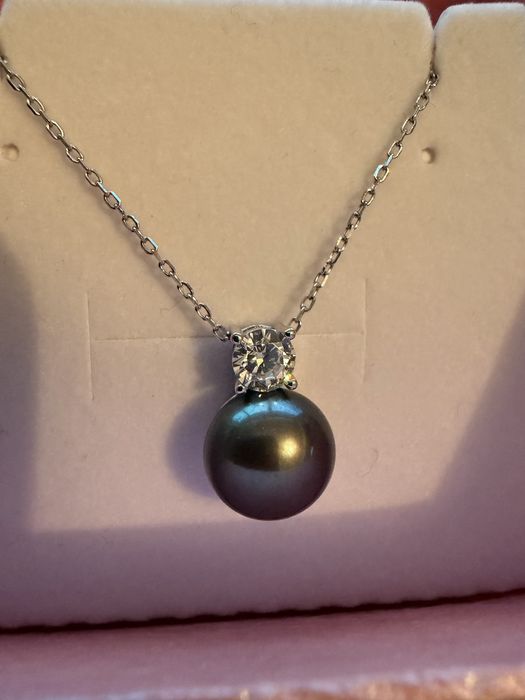 Сребърни бижута с Таитянска перла и Лондон топаз