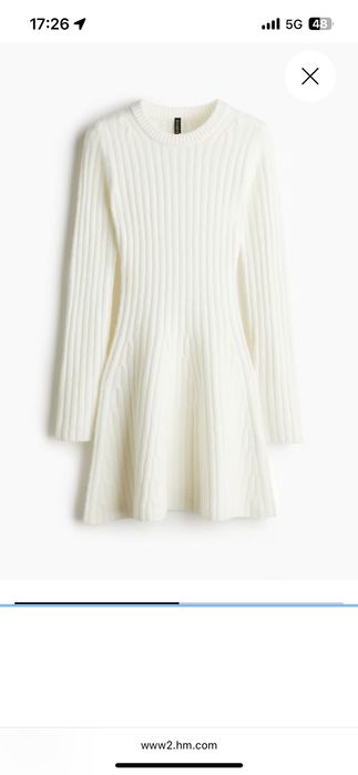 Зима Бяла Рокля H&M Divideo , размер S