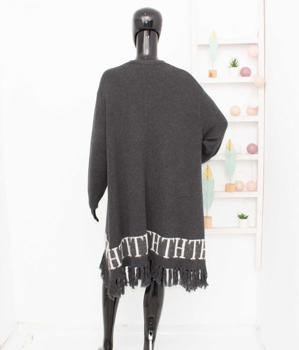 TOMMY HILFIGER дамска жилетка без закопчаване памук вълна с ресни