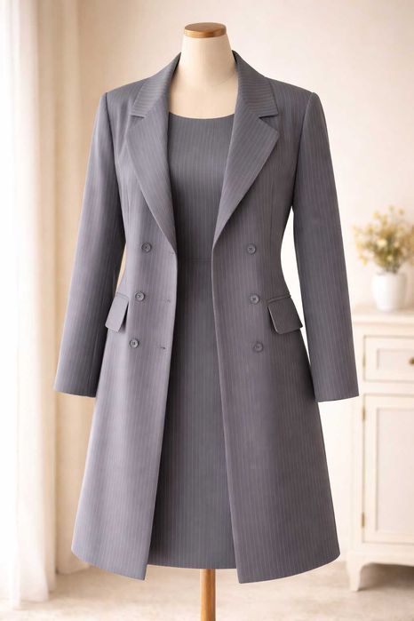 Compleu rochie + pardesiu