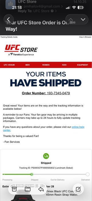 Timex Black UFC Core Shock 45mm LIMITED/ЛИМИТИРАН