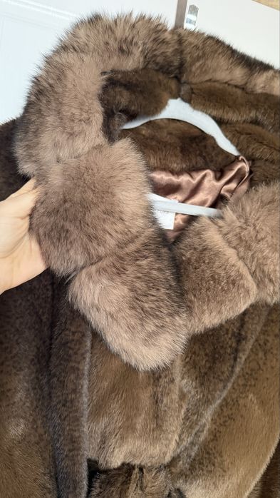 Естествено палто от лисица и норка