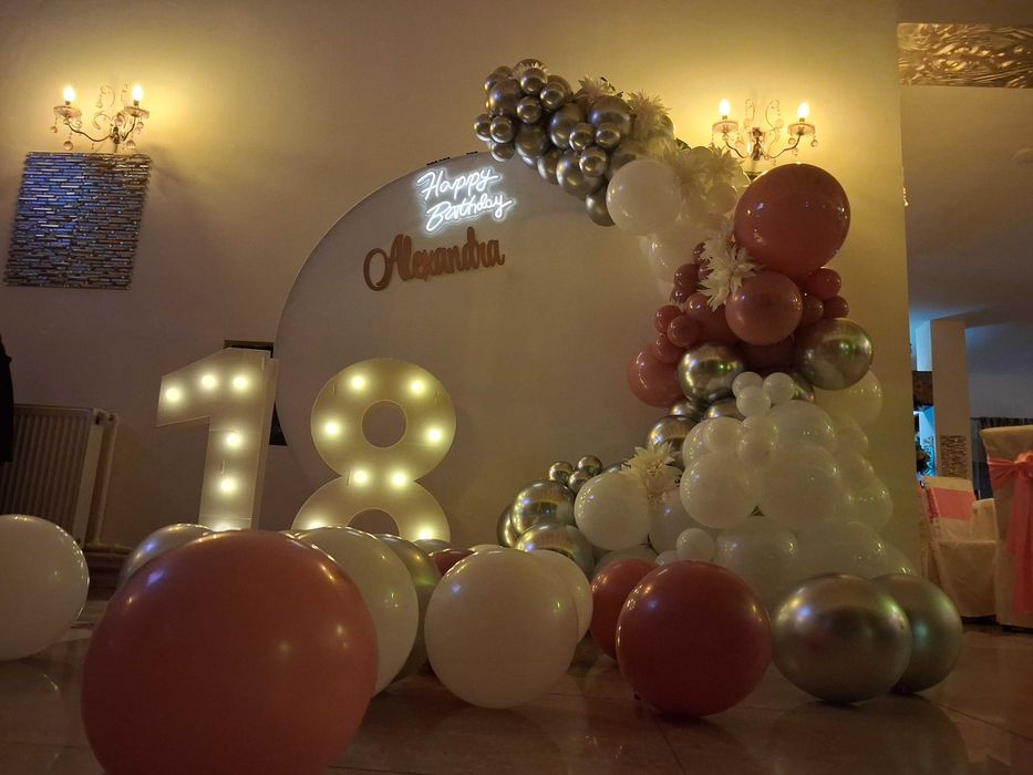 Photocorner majorat Arcada baloane zi de nastere Decor aniversare