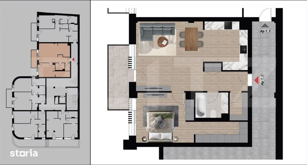 Apartament 2 camere, 85,14 mp, Bloc Boutique, Dacia — fotografia 1