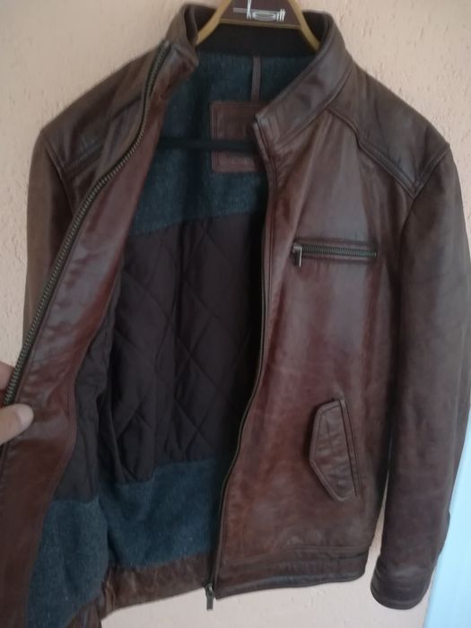 Geaca piele bărbați Massimo Dutti Xl