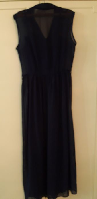 Платье синее в пол