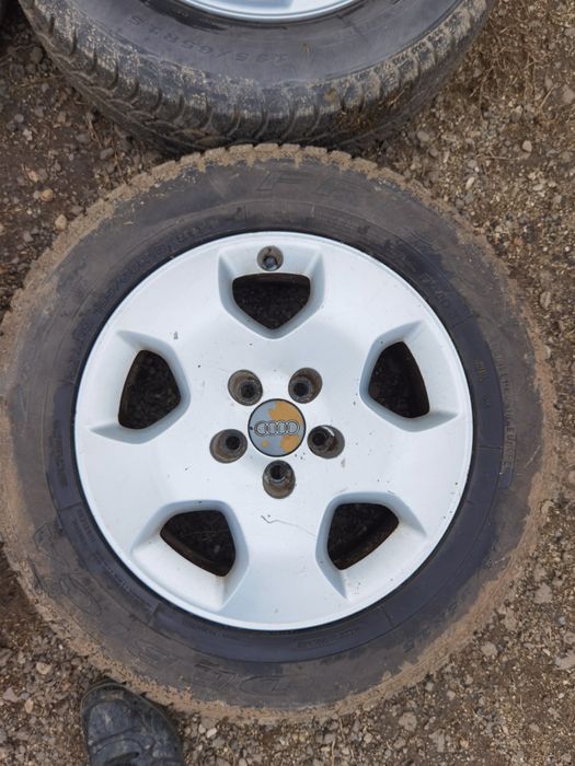 Set 4 jante aliaj 5x100 r15 anvelope 195 65 r15 debica frigo m+s 91T