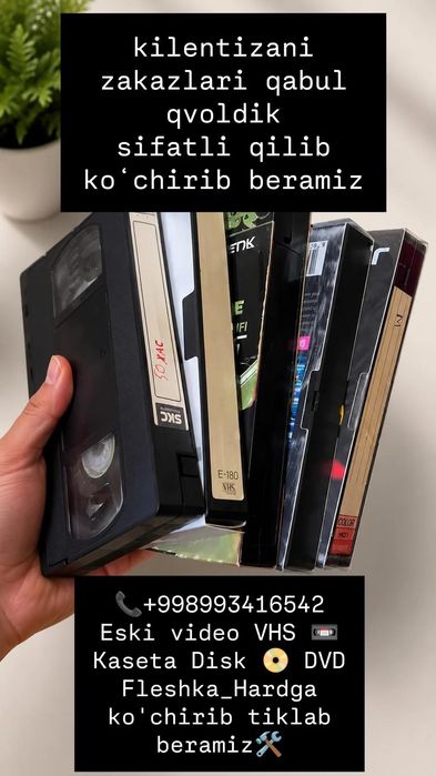 Eski  video kasetadan  Diskga fleshka hardga kochirib beramiza