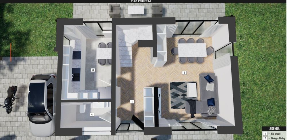 Casa pasiva nZEB individuala Rus Residence Floresti 214mp Teren 540mp