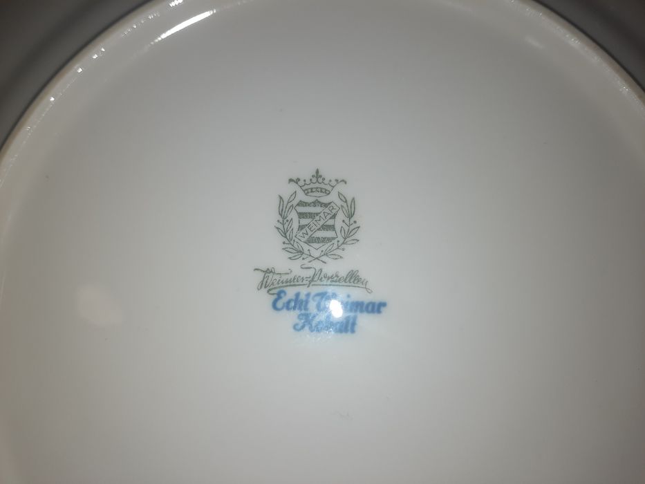 Колекционерска чиния от ГДР Berlin Edit Weimar Kobalt