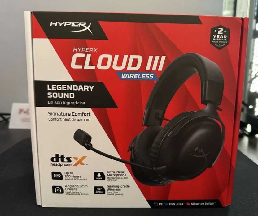 Геймърски безжични слушалки HyperX Cloud III Wireless