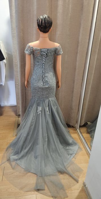 Rochie de mireasă inedită, gri,second hand premium