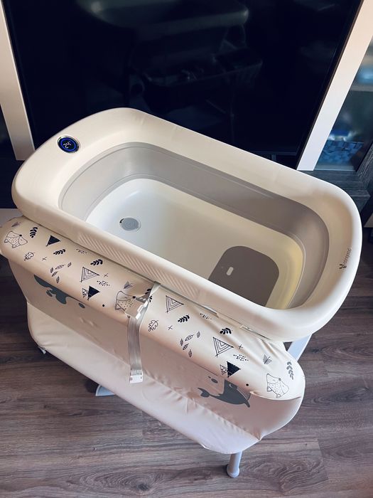 Cangaroo Garda 2в1 бебешка вана с повивалник, стойка, дигитален термометър!