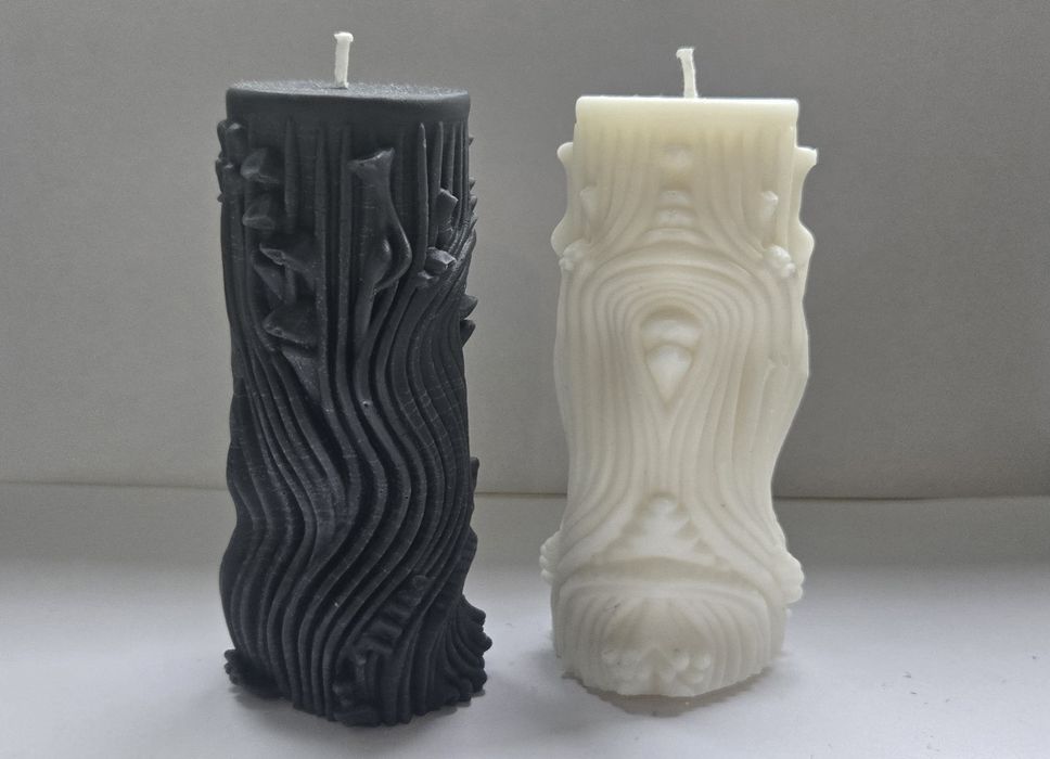Свечи в чёрном белом стиле