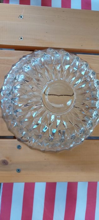 Castron și platou din sticlă-vechi