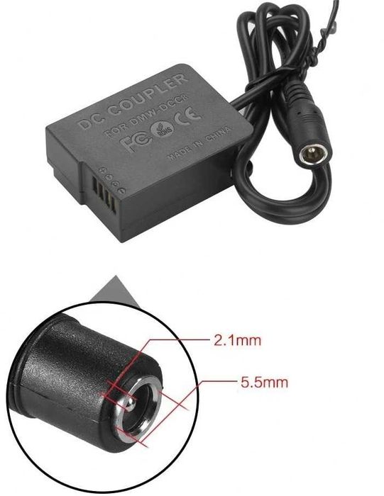 Alimentator priza DMW-DCC8 BLC12 pentru camera Panasonic Lumix GH2 GX8 G80 G81 G85 FZ200 FZ300 FZ1000 FZ2000 FZ2500 G5 G6 G7 G70