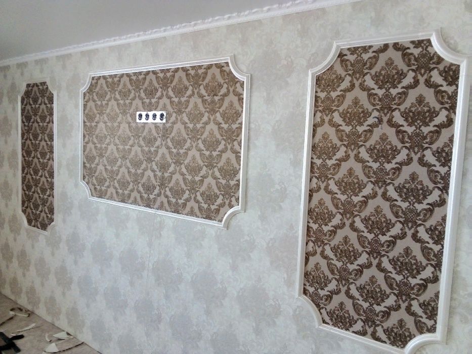 Поклейка галтелей, обоев, жидкие обои, качество - Поклейка обоев ...