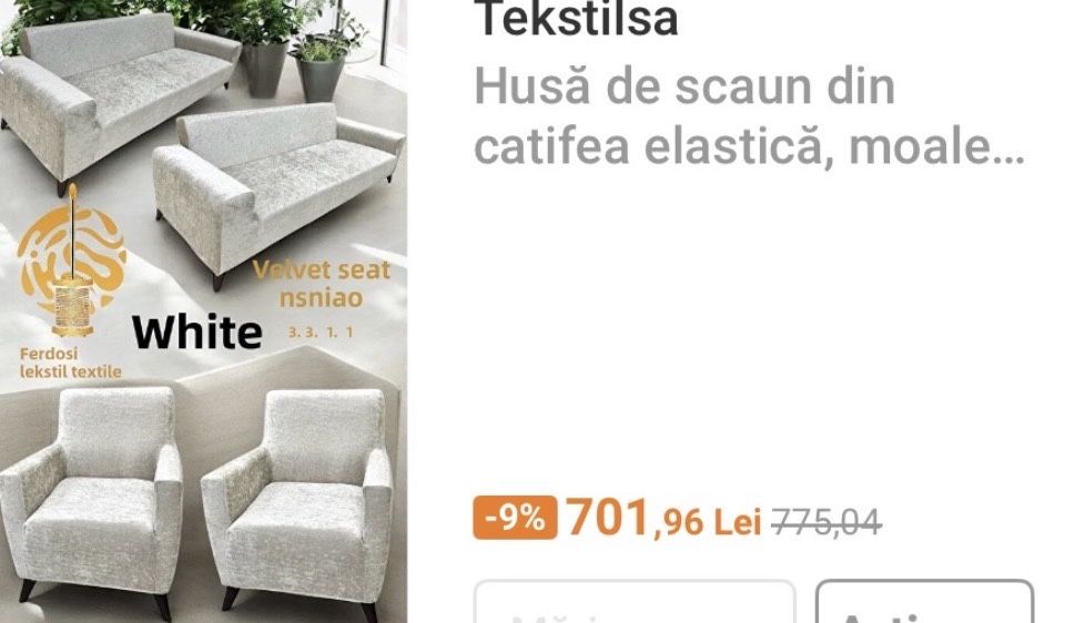 Husa canapea/ huse fotolii. Huse catifea