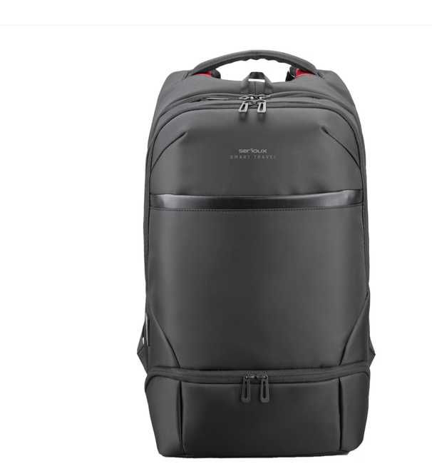 Rucsac laptop Serioux Smart Travel ST9588, rezistent la apa, port USB, 15.6″, Negru