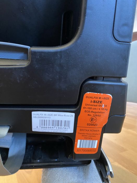 Scaun de masina Britax Romer Dualfix i size roz