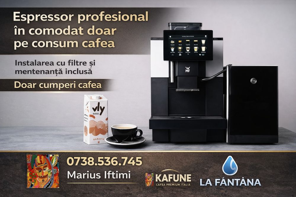 Espressor în comodat doar pe consum cafea