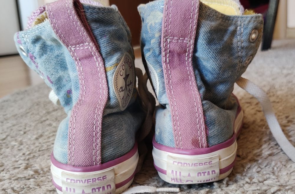 Детски момичешки  кецове Converse с тюл 28 номер