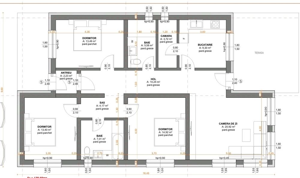 Casa noua moderna Biharia gaz