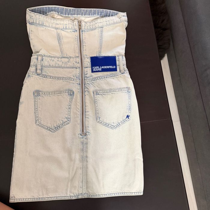 дънкова къса рокля Karl Lagerfeld Jeans