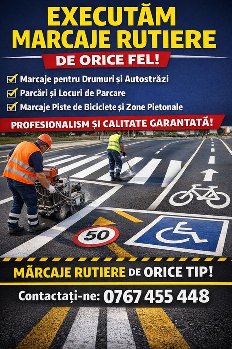 Marcaje Rutiere oriunde in Romania