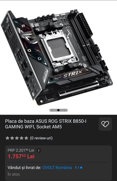 NOU Placa de baza ASUS ROG STRIX B850-I