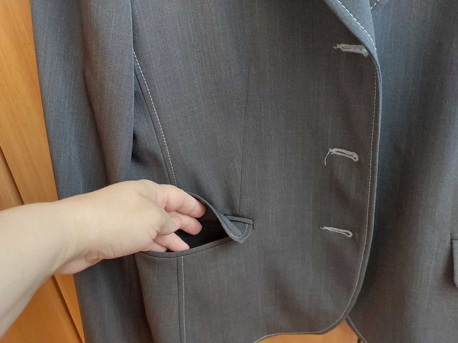 Sacou gri C&A cu nasturi