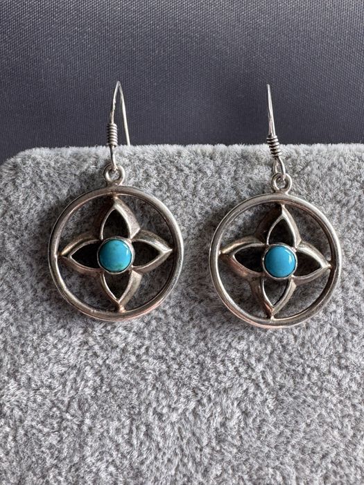 Cercei din argint si turcoaz