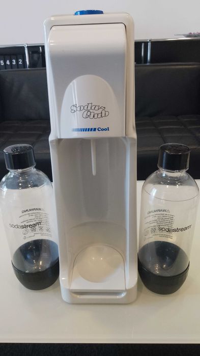 Aparat sifon/bauturi carbogazoase SODASTREAM COOL cu BUTELIE GAZ + STICLE originale