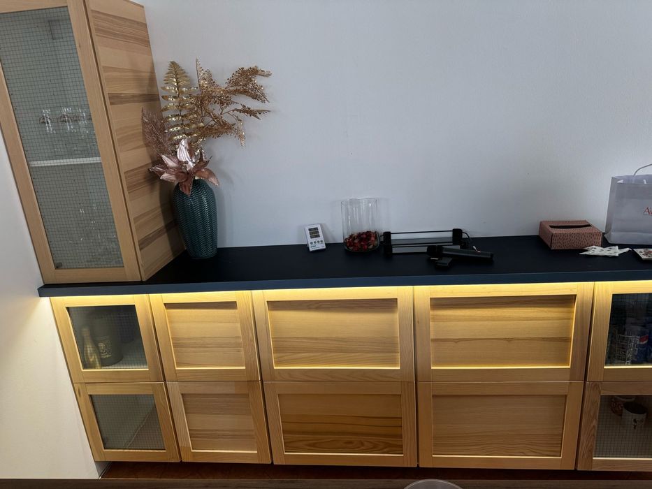 Mobila bucatarie ikea cu fronturi din lemn noua