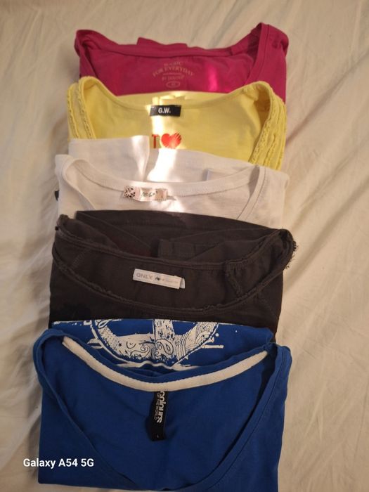 Лот от 5 бр.дамски тениски,размер L,100%памук