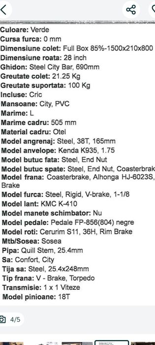 Bicicleta DHS Cittadine