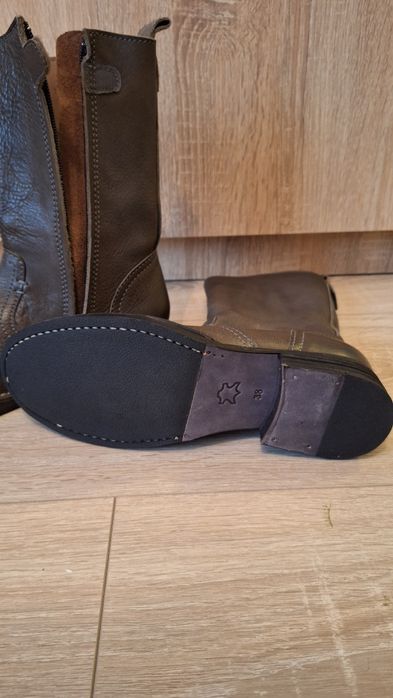 Cizme piele maro 38 înguste