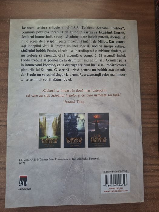 Stăpânul Inelelor de J.R.R.Tolkien toate volumele