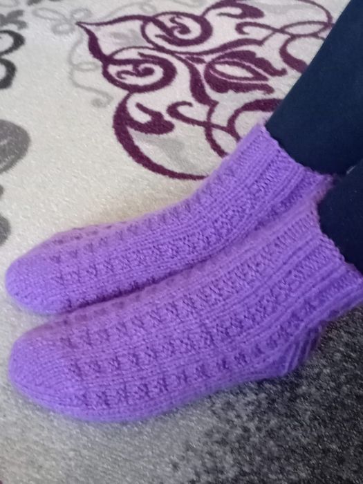 Вязанные тапочки-носочки