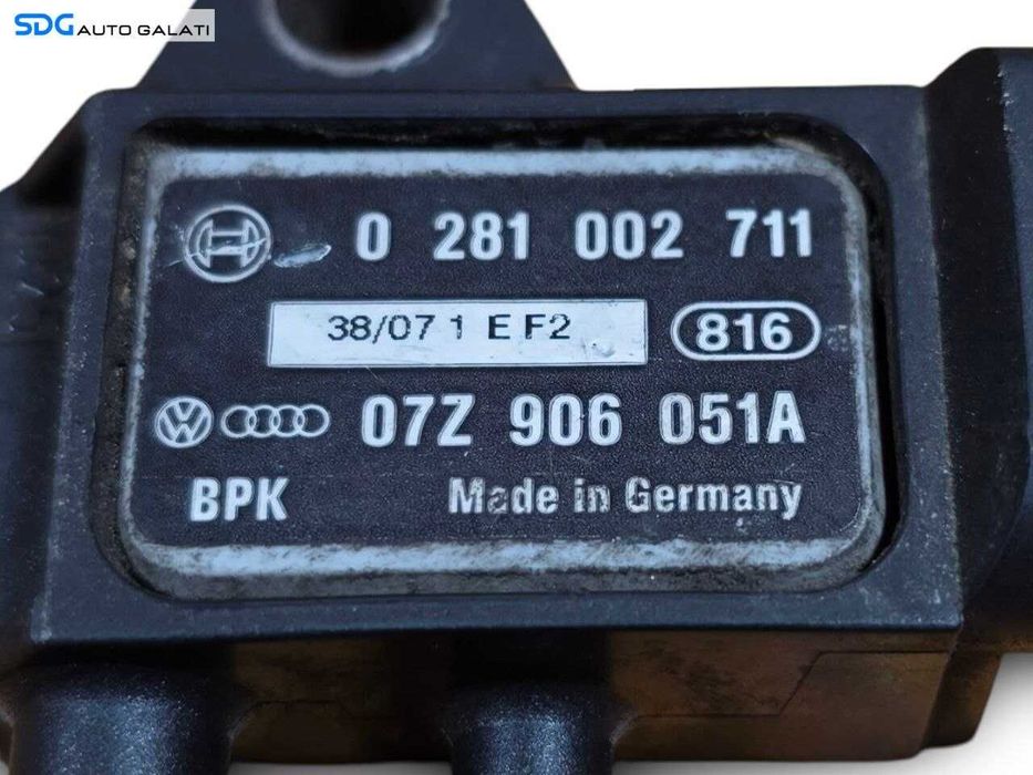 Senzor Presiune Gaze Filtru Particule Volkswagen Passat B6 2.0 TDI 2005 - 2010 Cod 07Z906051A 0281002711 [N4890]