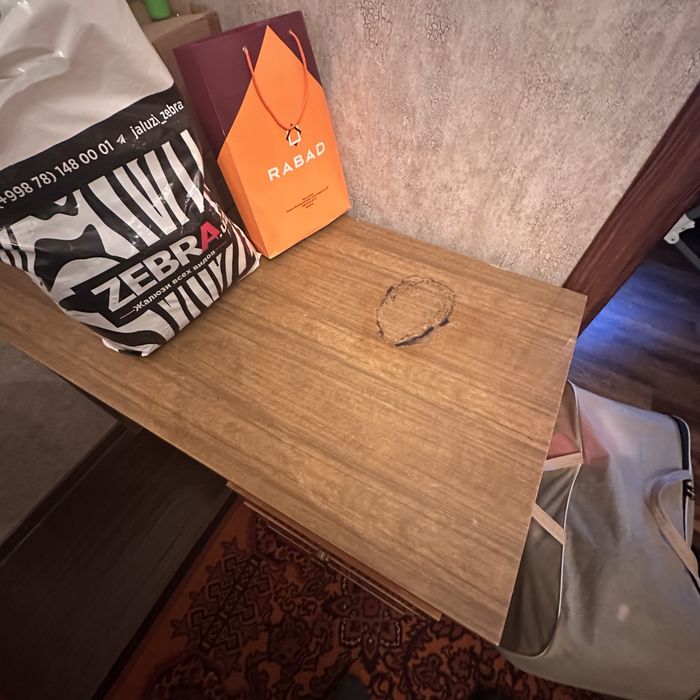 Советский письменный стол с тумбой