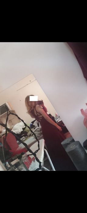 Rochie eleganta unicat făcută la comanda - deosebita vișiniu Burgundy