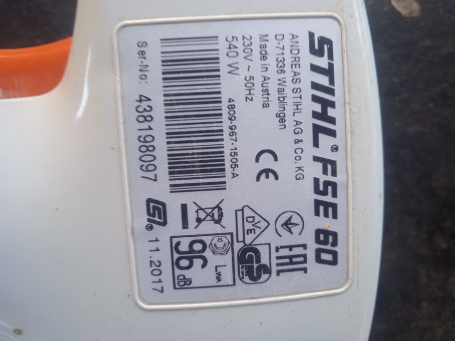 Stihl FSE 60 тример електически на части